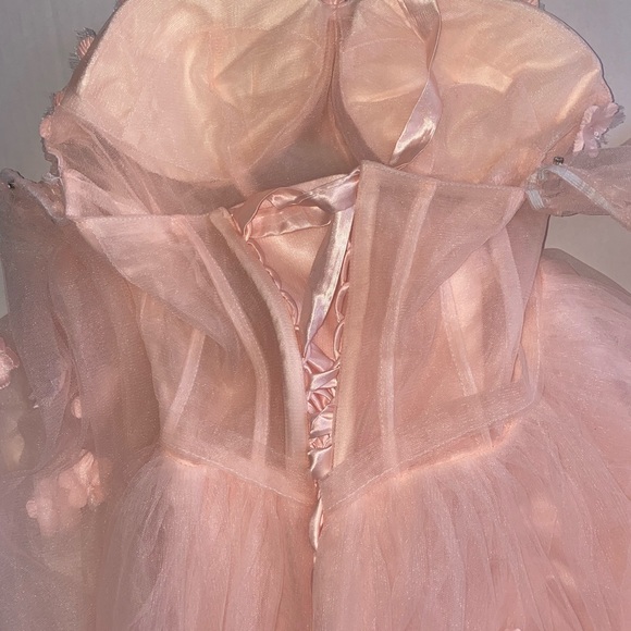 Flower Party Dress Long Sleeve Girls SZ 4 - Picture 4 of 5